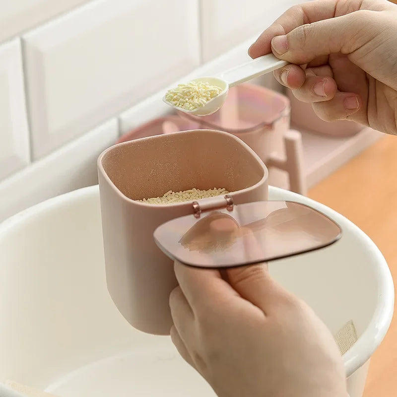 Gewürzboxen Set mit Shaker Pfeffer Zucker Salz Vorratsbehälter Kunststoff