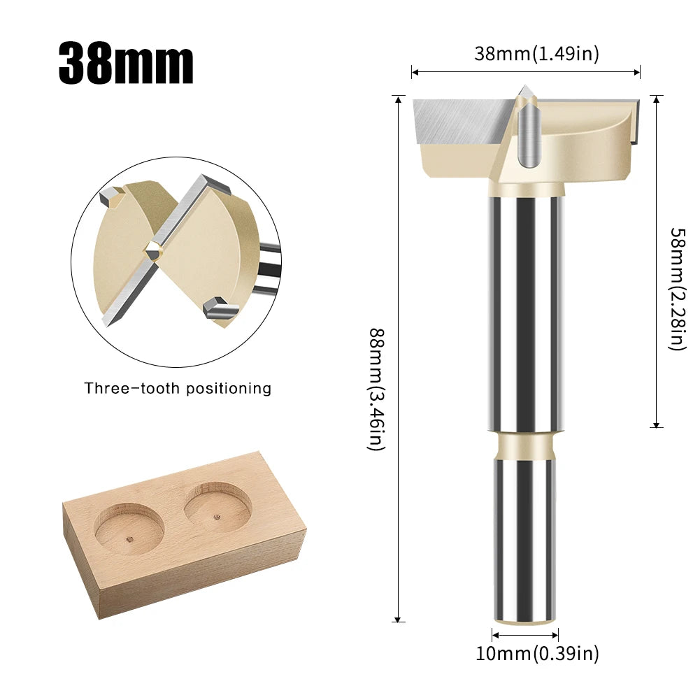 15-60mm Scharnierbohrer Forstner Bohrer Holz mit Wolframkarbid Spitze
