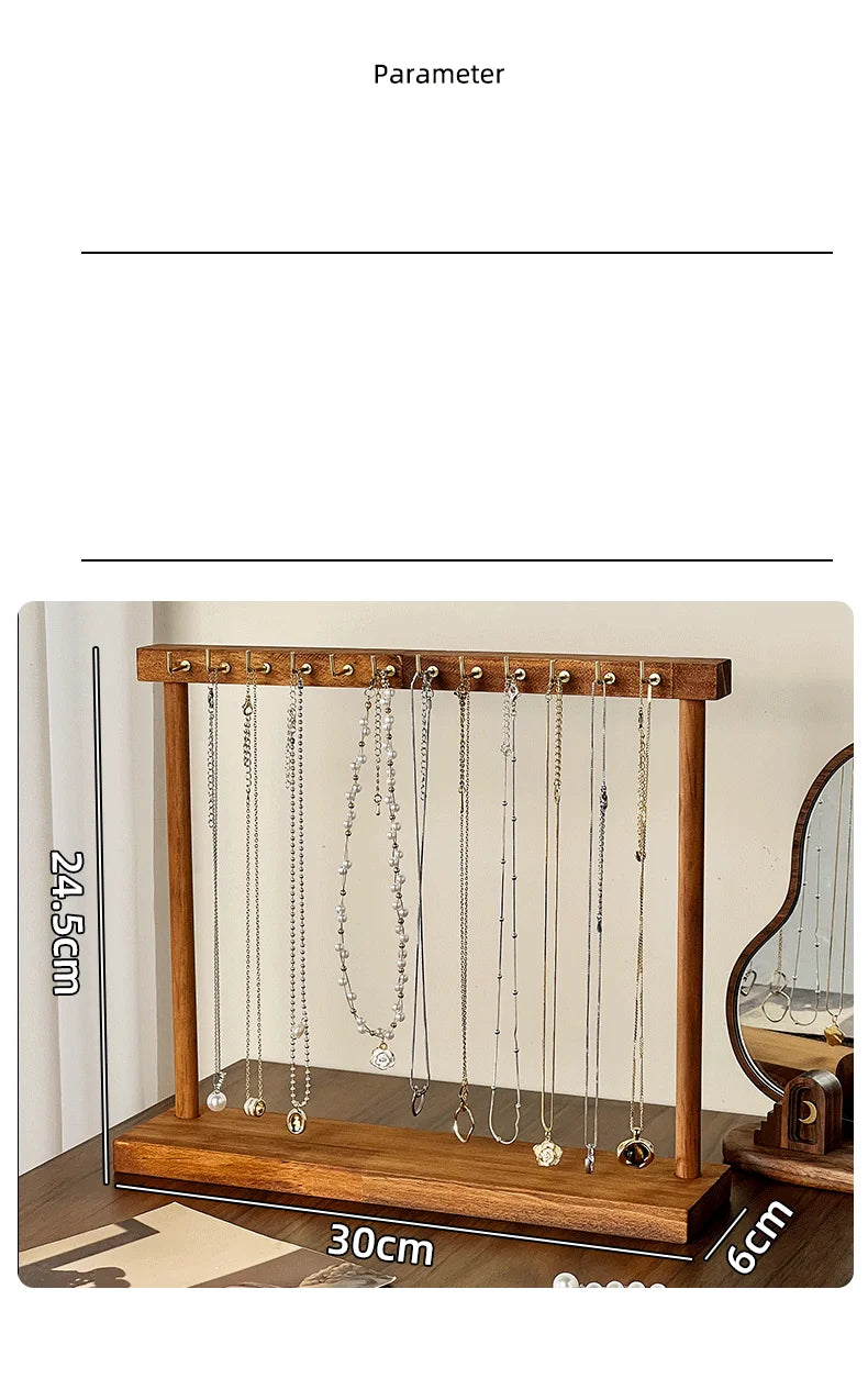 Massivholz Schmuck Organizer Display für Ketten Ohrringe Armbänder
