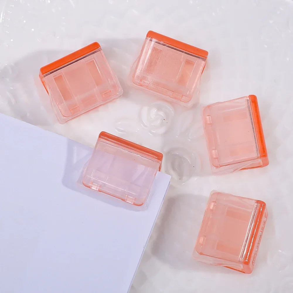 Transparente Push Büroklammer Drücker - Bunte Clips für Schule & Büro