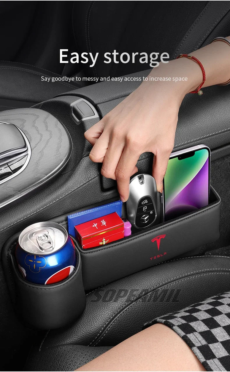 Praktische Auto Sitz Spalt Aufbewahrungsbox mit Becherhalter
