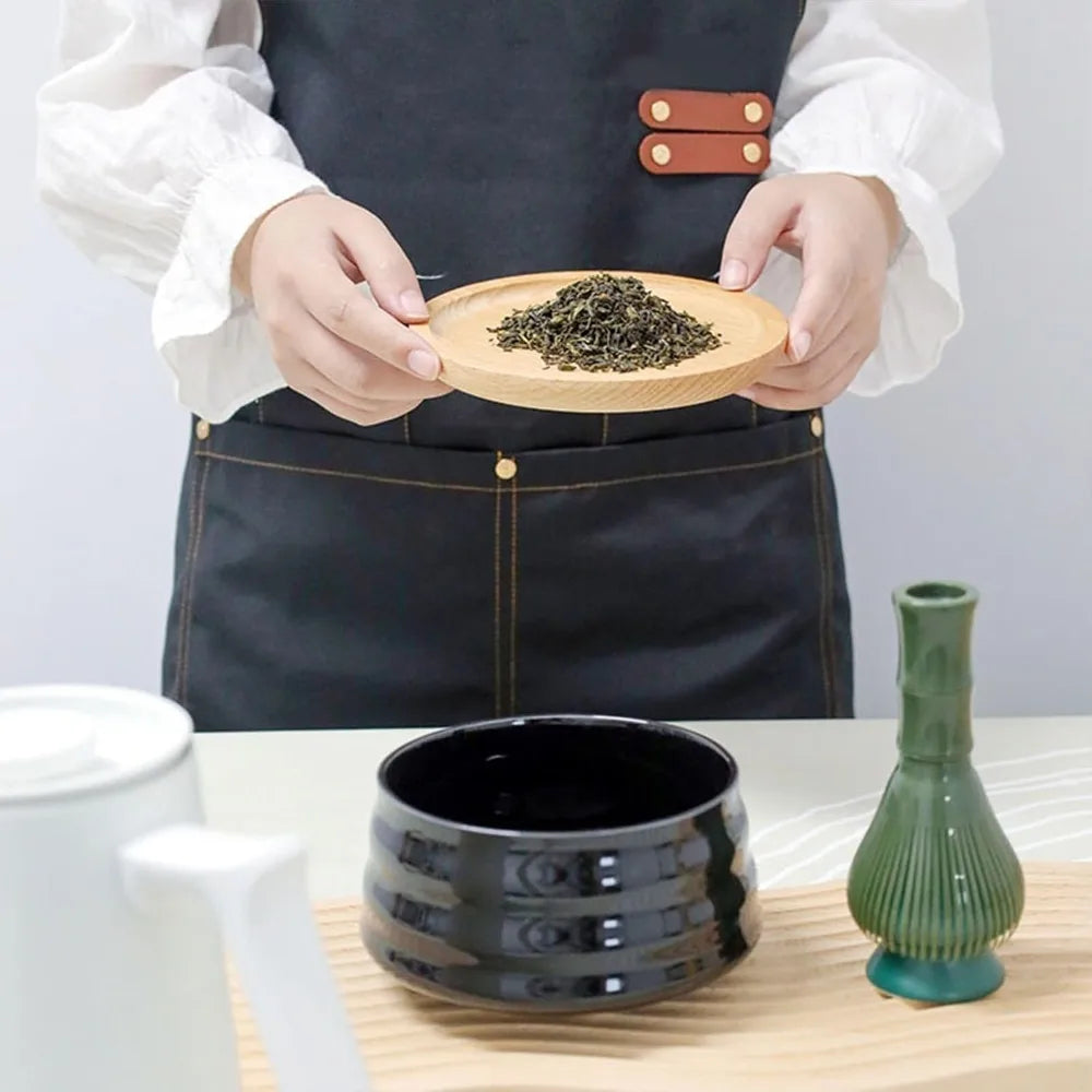 Wiederverwendbarer Matcha Schneebesen aus ABS mit Halter für grünen Tee-Yabubest - Home & More