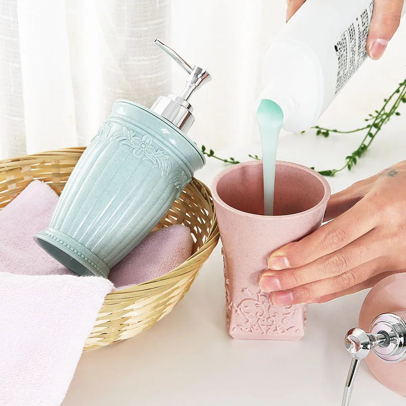 Bad Seifenspender Push-Typ 400ml für Flüssigseife und Lotion abnehmbar