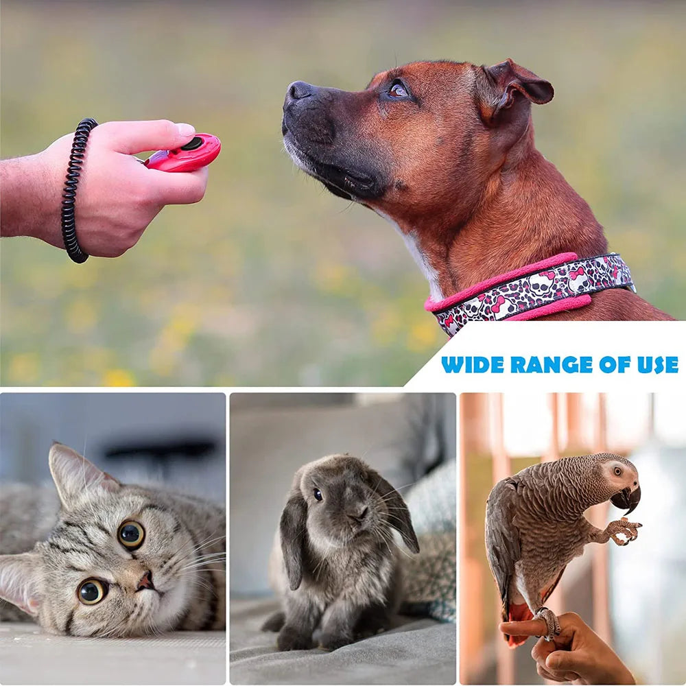 2er Set Hundetraining Clicker mit verstellbarer Handschlaufe für Haustiere