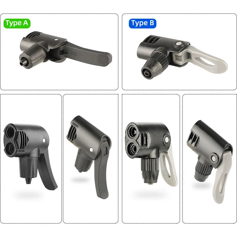 Vielseitiger Fahrradpumpe Adapter mit Dual Kopf für Schrader - Presta Ventile