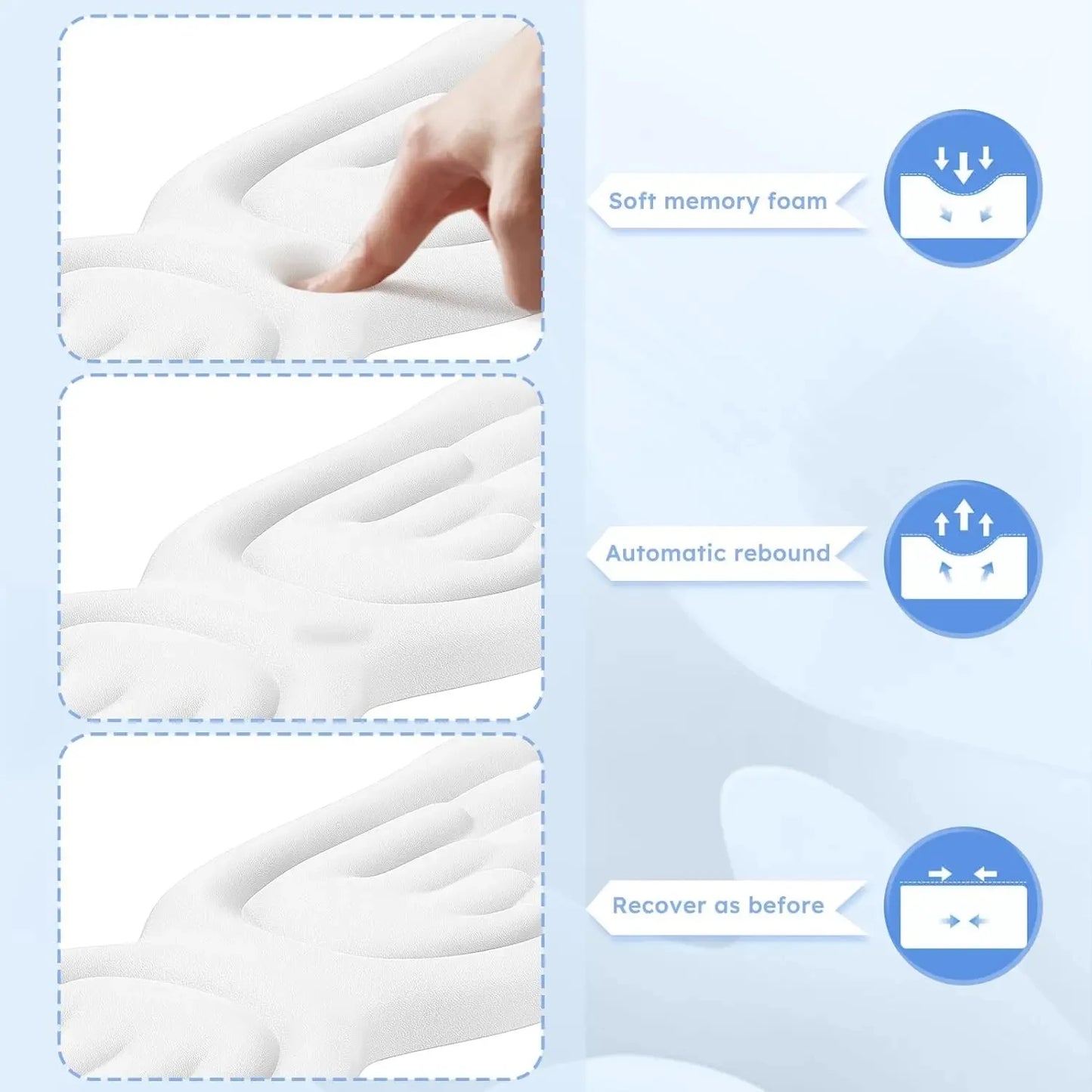 Ergonomische Tastatur-Maus-Handgelenkauflage aus Memory-Schaum mit Engelsflügeln