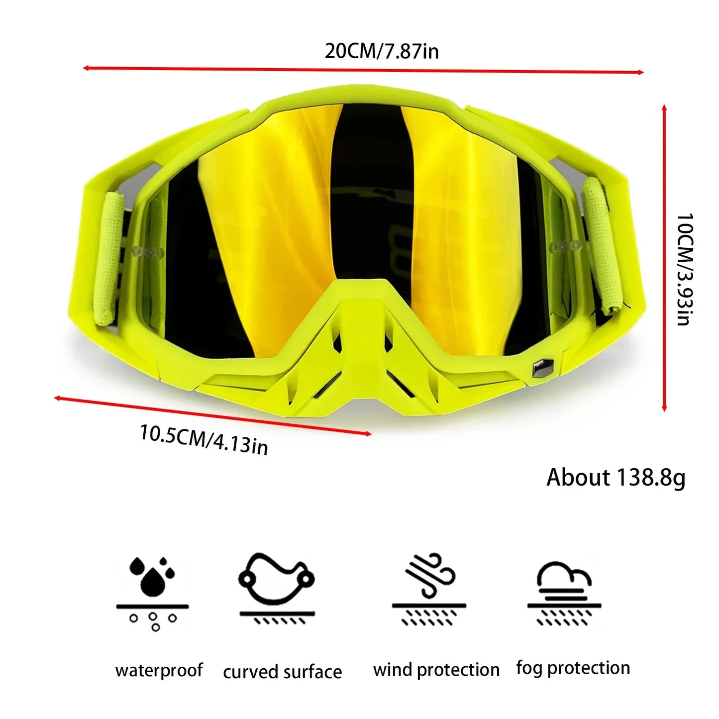 Offroad Schutzbrille Unisex für Motocross ATV Ski Radfahren Windschutz