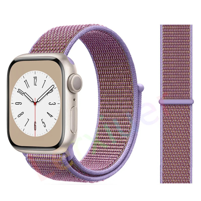 Nylon Schlaufenarmband für Apple Watch alle Serien und Größen