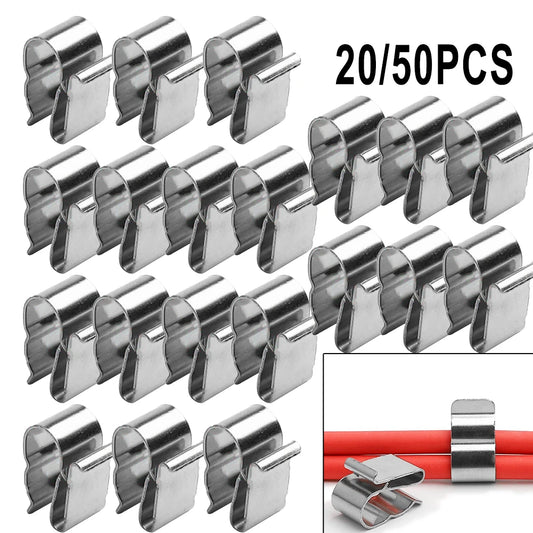 50 oder 20 Stück Solar Panel Drahtclips für 2x6mm Edelstahl Kabel