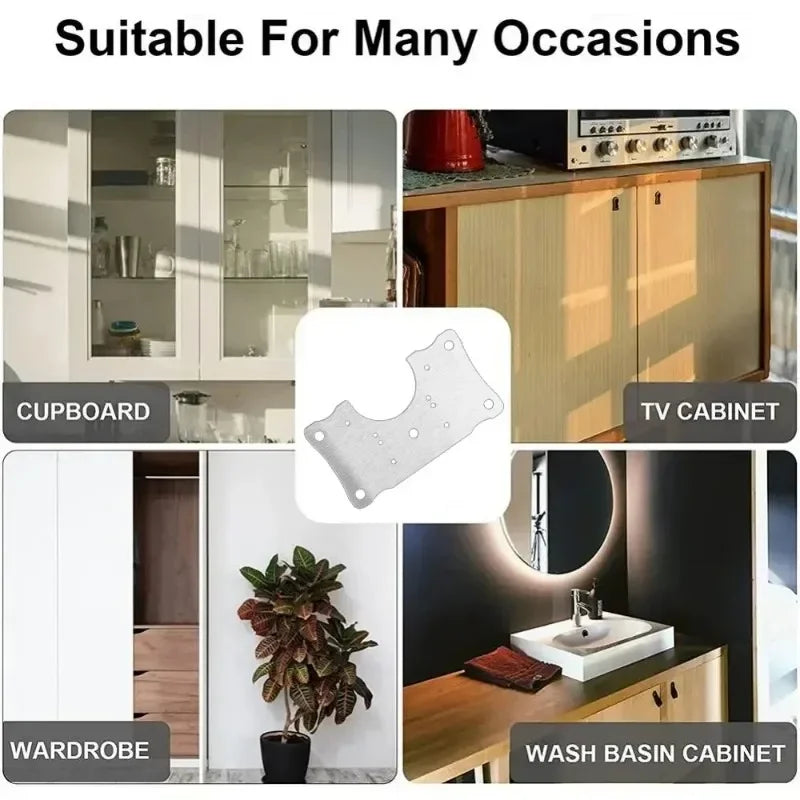 Edelstahl Scharnier Reparaturplatte – Robust und Vielseitig für Möbel