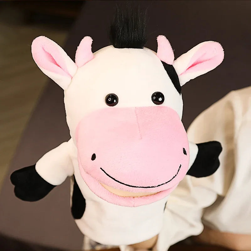 Gefüllte Plüsch-Handfingerpuppen Kawaii Lernspielzeug Affe Tiger Kinder