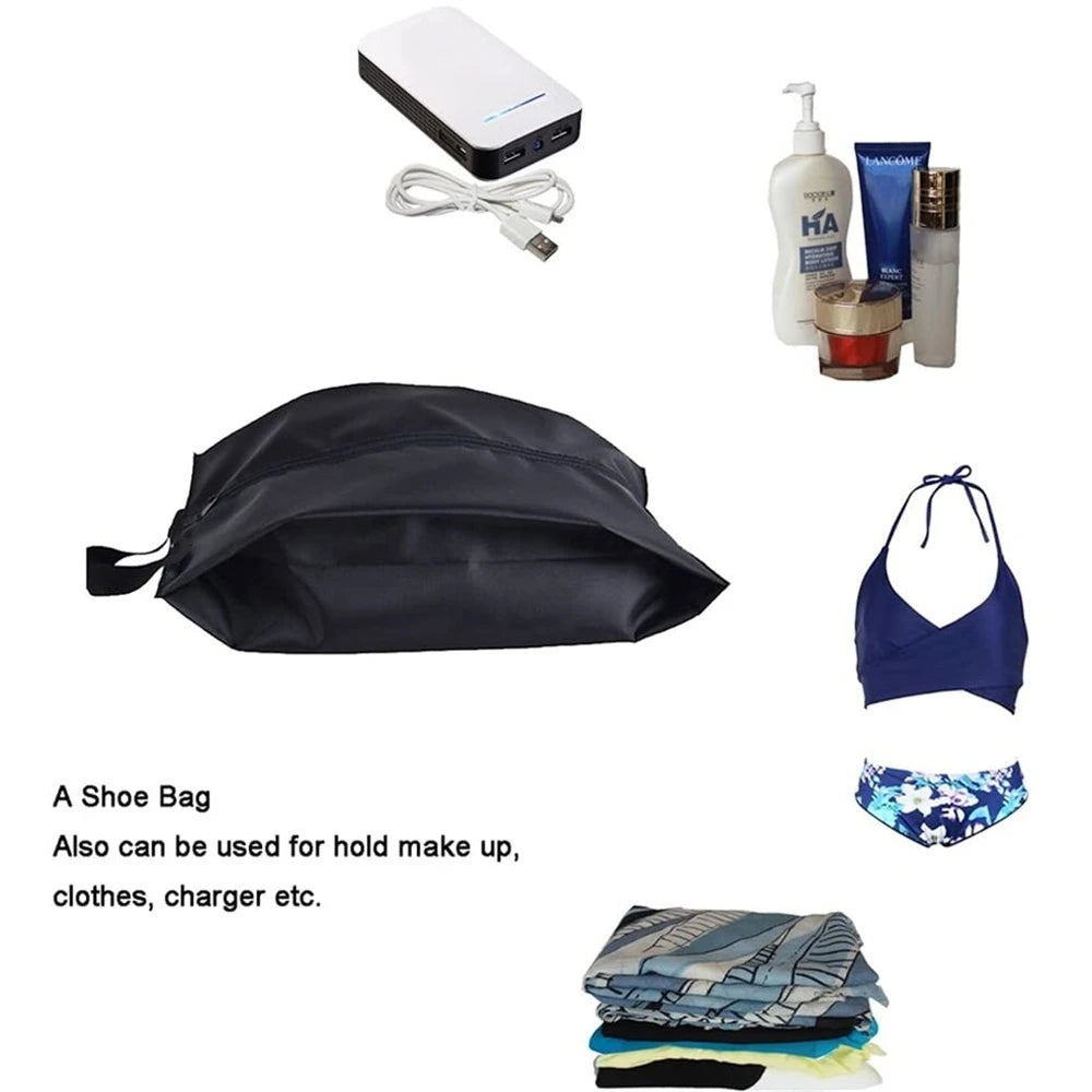 2er/4er Pack Wasserdichte Schuh-Reisetaschen aus Oxford mit Reißverschluss