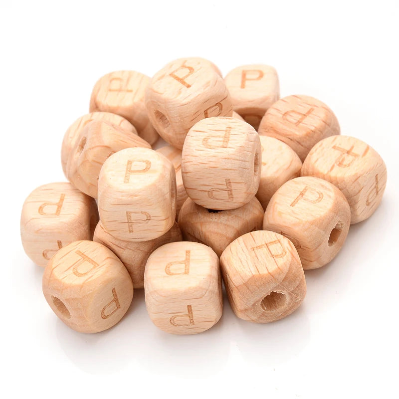 Sichere Silikon Alphabet Perlen für Baby Schnullerketten