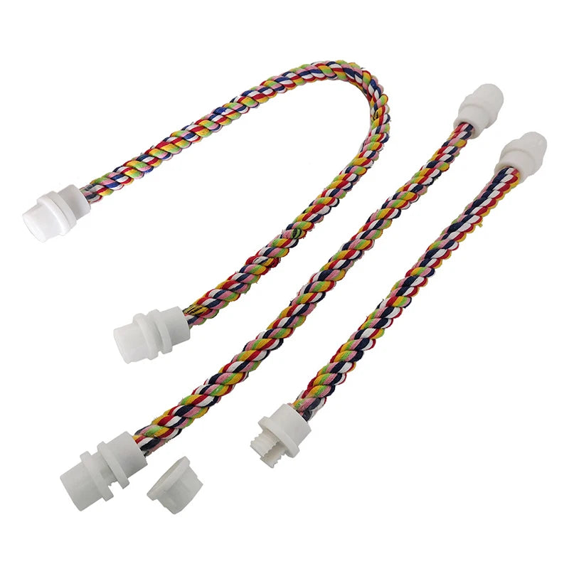 Langlebiges Baumwollseil Vogelsitzstangen Spielzeug für Papagei Nymphensittich