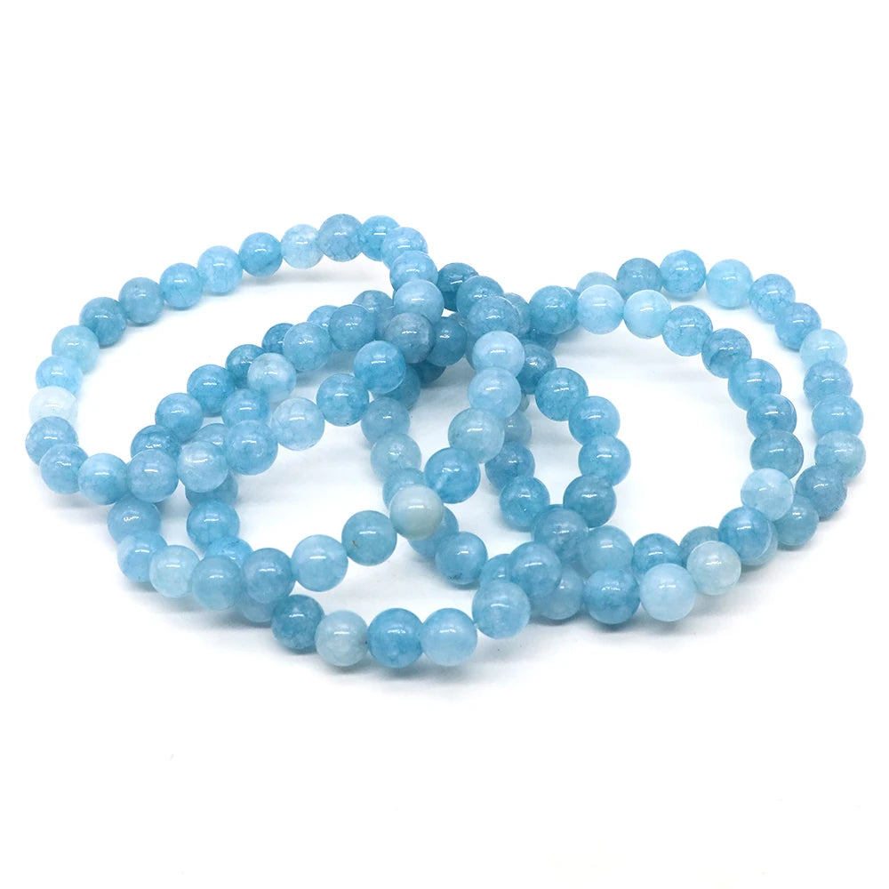 Natürliches Aquamarin Quarz Armband für Yoga und Meditation