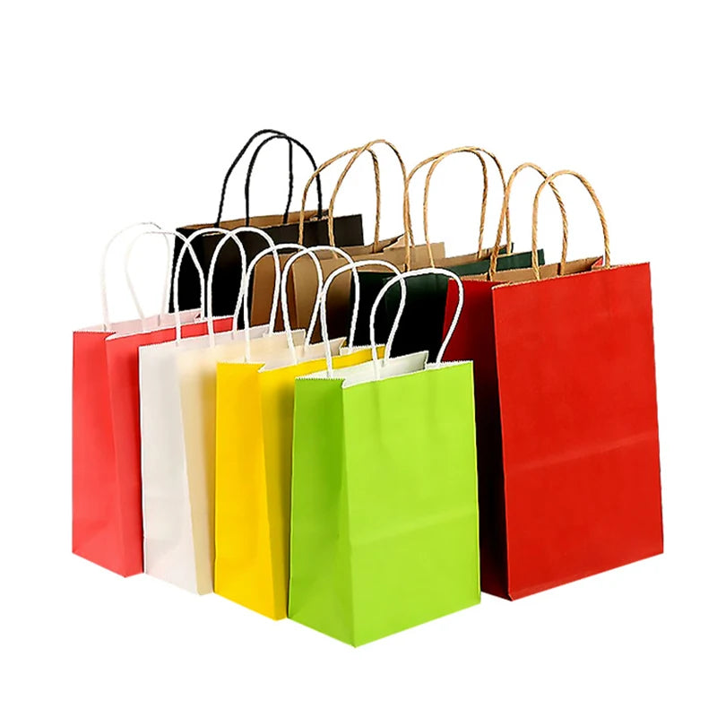 10/30/50 Stück Urlaub Papiertragetaschen mit Griff für Geschenk und Party-Yabubest - Home & More
