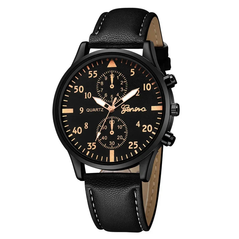 Mechanische Herren Armbanduhr Bronze Tonneau Gehäuse Lederband 3ATM