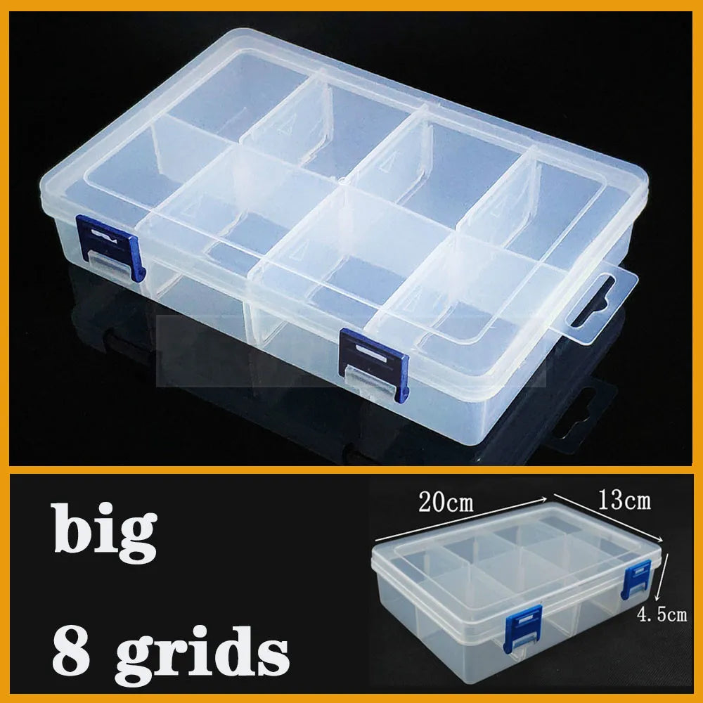 Vielseitiger transparenter Organizer für Kleinteile: Schmuck, Werkzeug, Büro