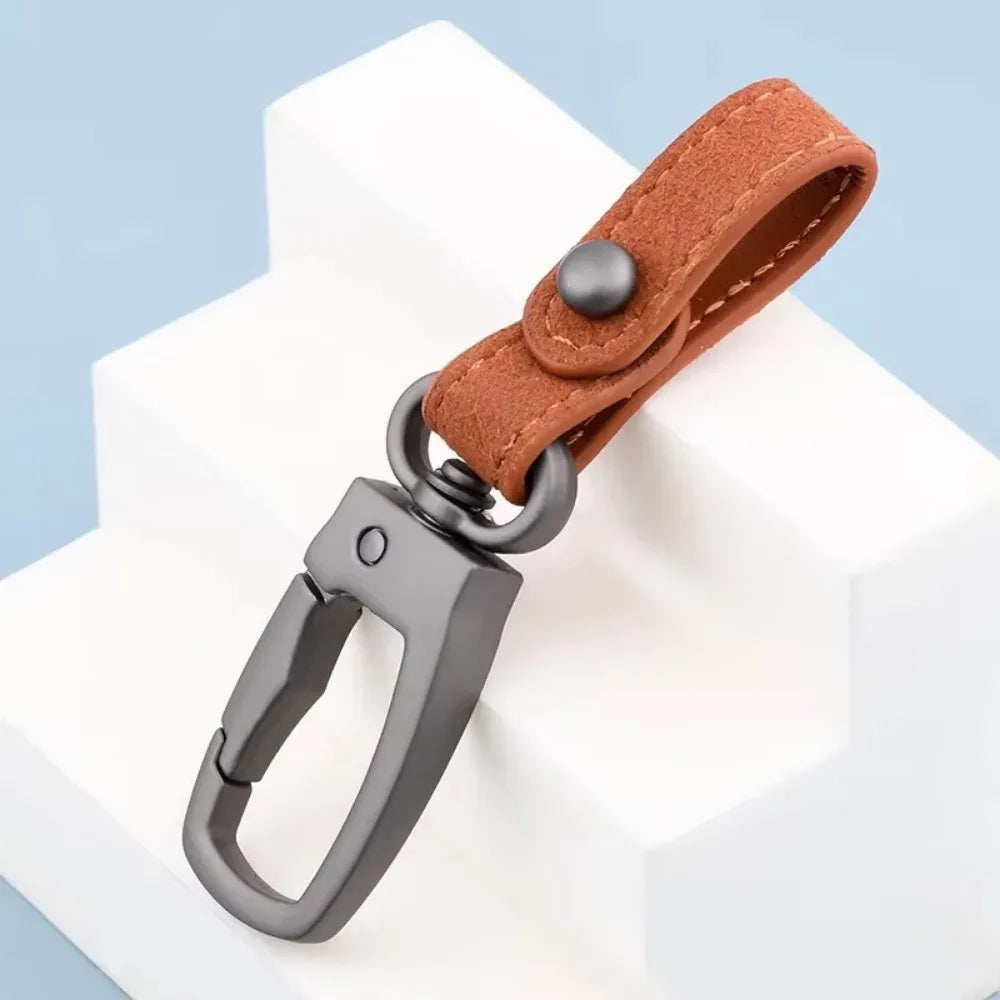 Leder Metall Schlüsselanhänger Unisex Anti-Diebstahl Abnehmbar Tri Color