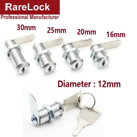 Möbel Nockenschloss 12mm Zinklegierung mit 2 Schlüsseln Schrank Schublade