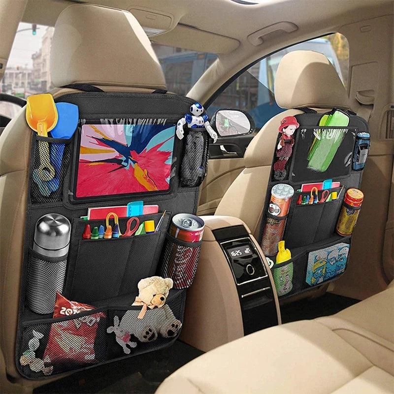 Wasserdichter Autositz-Organizer mit 9 Taschen - Tablet-Halterung – XXL Stauraum