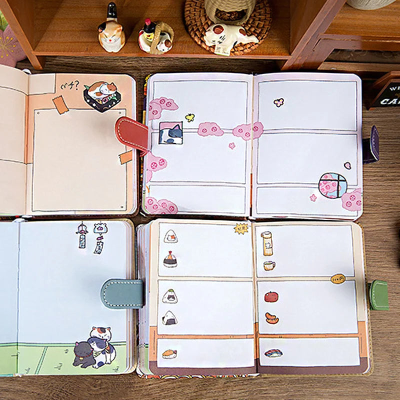 Kawaii A6 Notizbuch mit Magnetverschluss und 224 Seiten für Planer