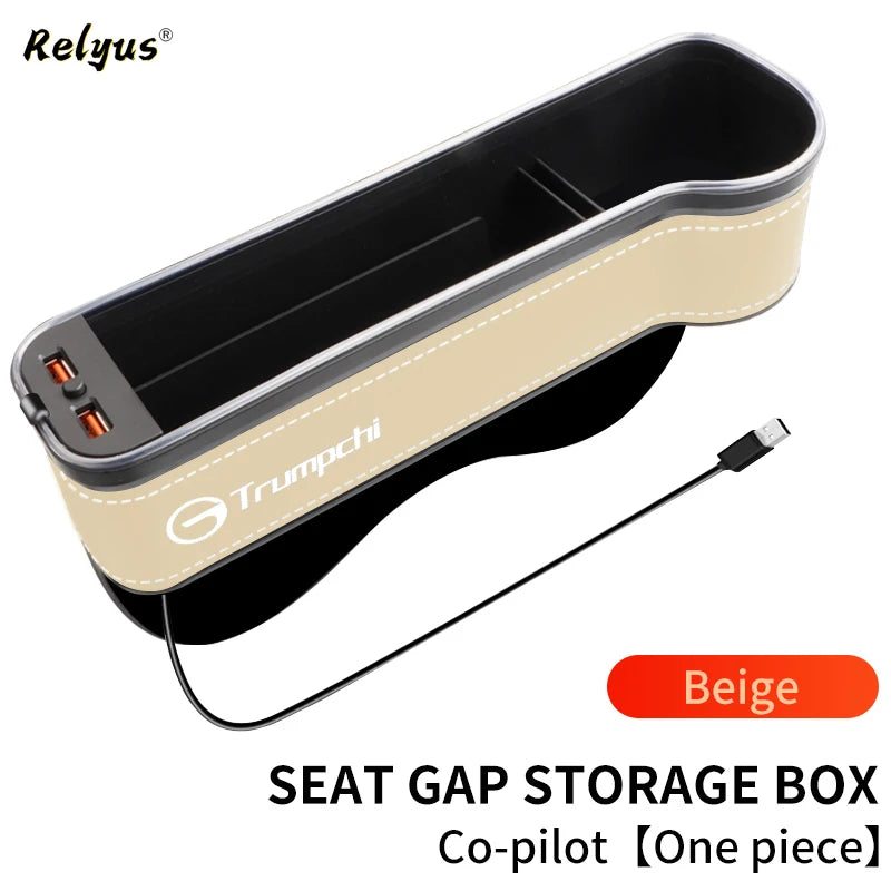 Auto Sitz Spalt Organizer mit USB Ladefunktion & Atmosphäre Lampe