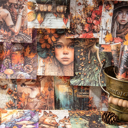 JIANQI 30 Blatt kreatives Sammelalbum mit Vintage Materialien