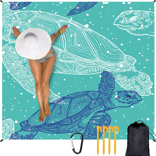 Ultradünne wasserdichte Strandmatte für bis zu 8 Personen