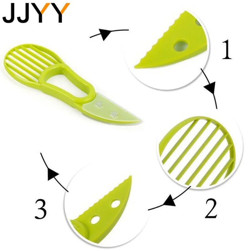 JJYY 3 in 1 Avocado Schneider Entkerner und Obstschäler Kunststoffmesser-Yabubest - Home & More