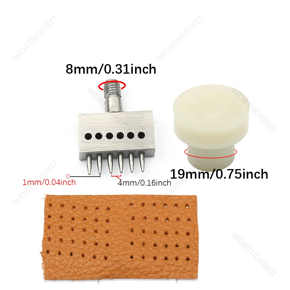 Lochstanzer Set mit M8 Gewinde für präzise Lederarbeiten