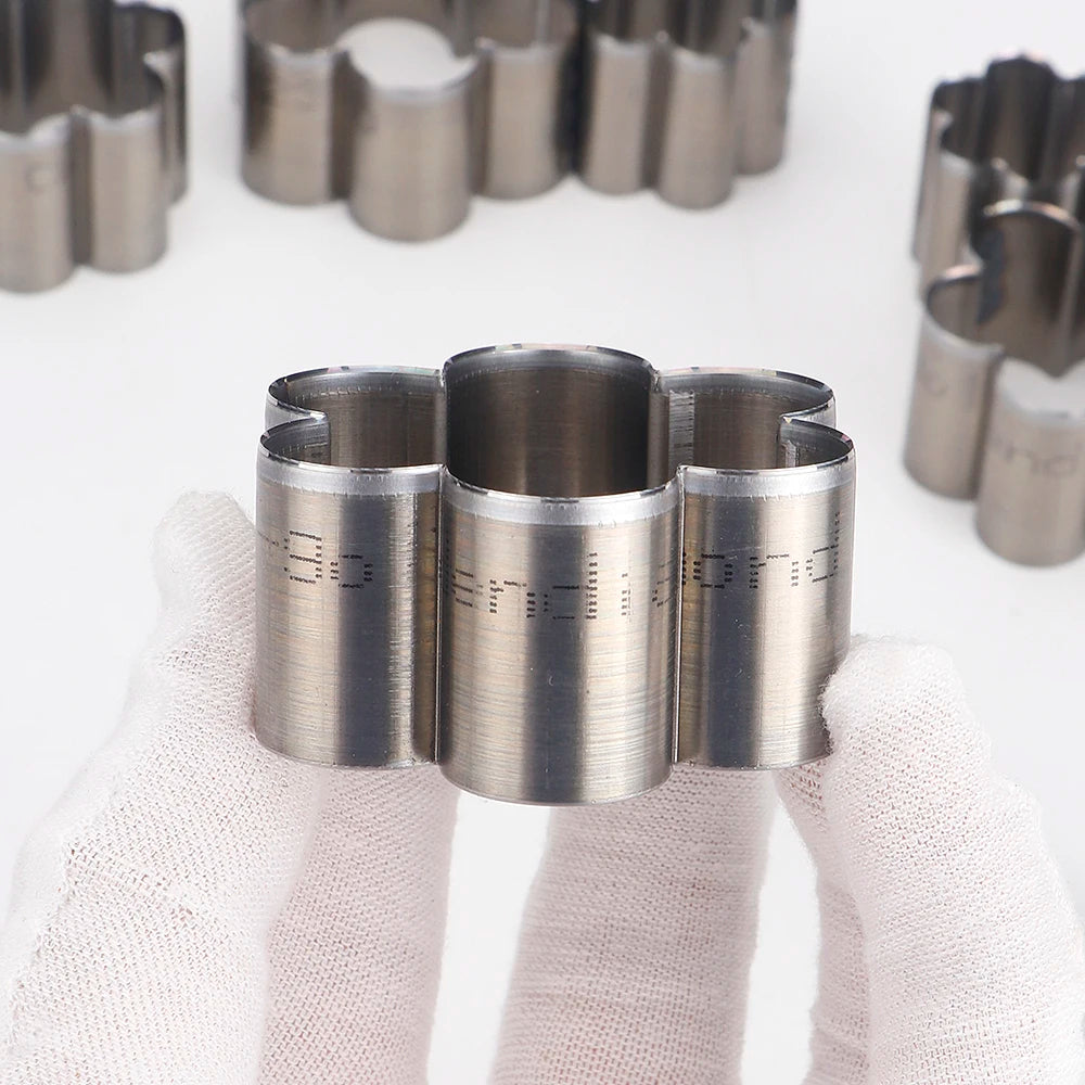 7-teiliges Stanzform-Set Kunstleder Blütenblätter scharfes Stanzwerkzeug