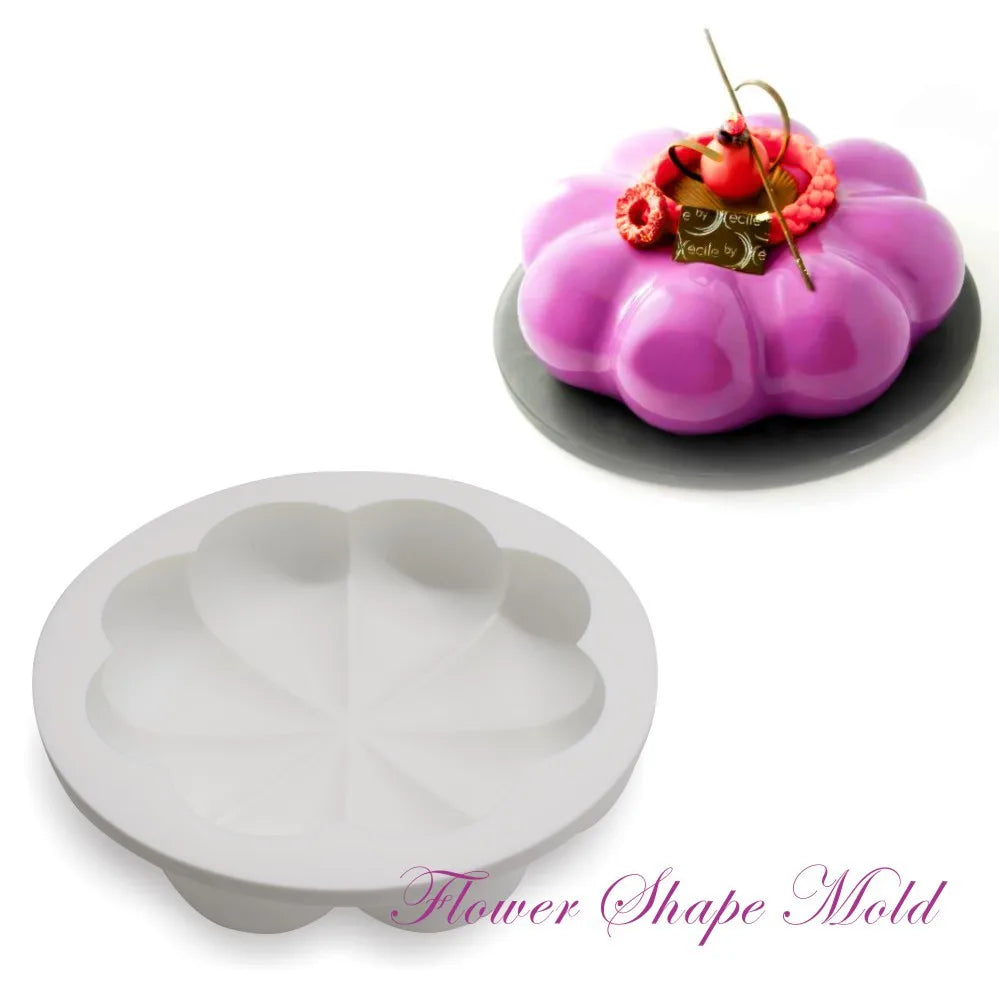 Runde Silikon Backform Große Blume für Kuchen Mousse