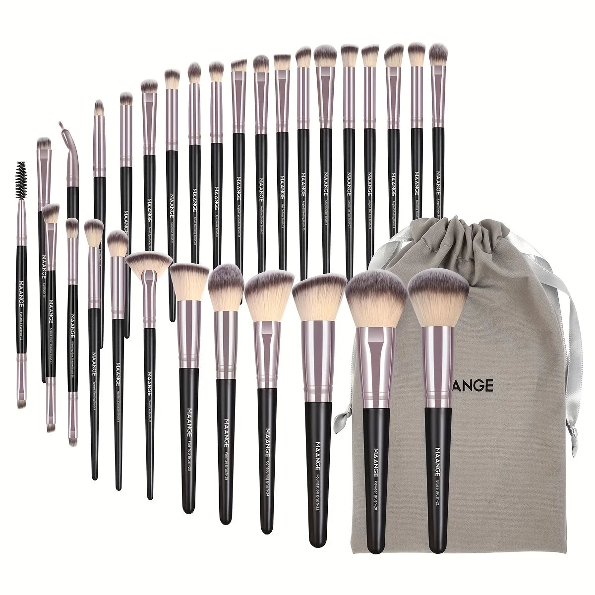 MAANGE 30-teiliges Make-up-Pinsel-Set mit Tasche-Yabubest - Home & More