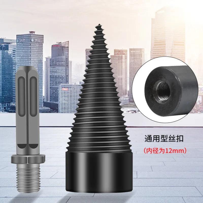 32/42mm Holzspalter Bohrer Kegel Bit für Hammerbohrer Brennholz Spalten