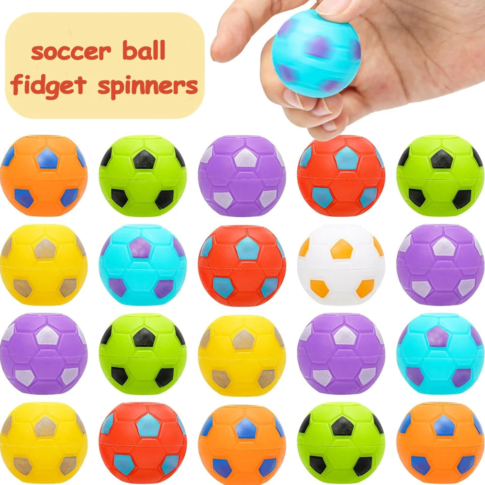 10er Set Fidget Spinner Fußball Fingerspielzeug für Kinder