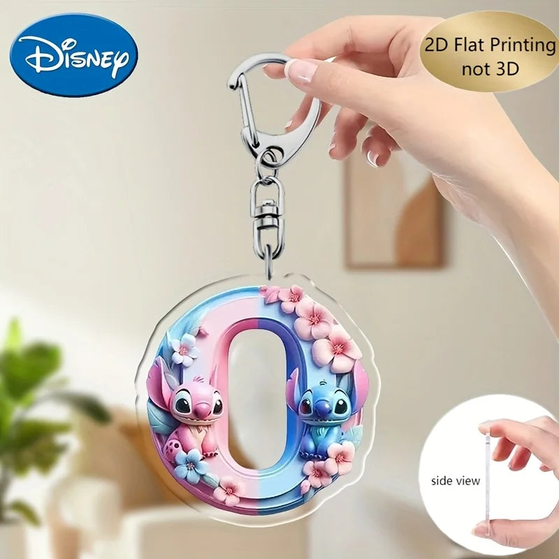 Bunter 2 Zoll Acryl Schlüsselanhänger mit A-Z Buchstaben für Kinder