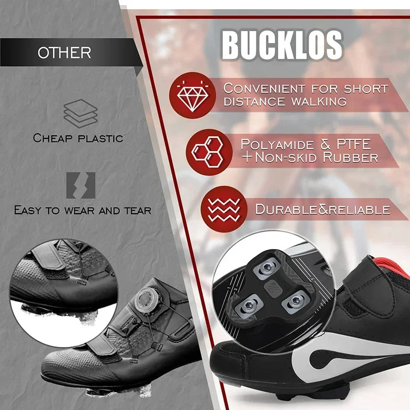 Selbstsichernde Fahrradschuhe mit Anti Rutsch Pedalklampe für LOOK KEO