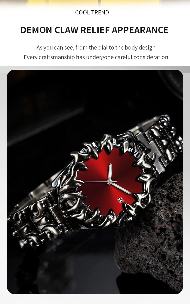 Sportliche Herrenuhr mit Edelstahl Armband und Quarzwerk