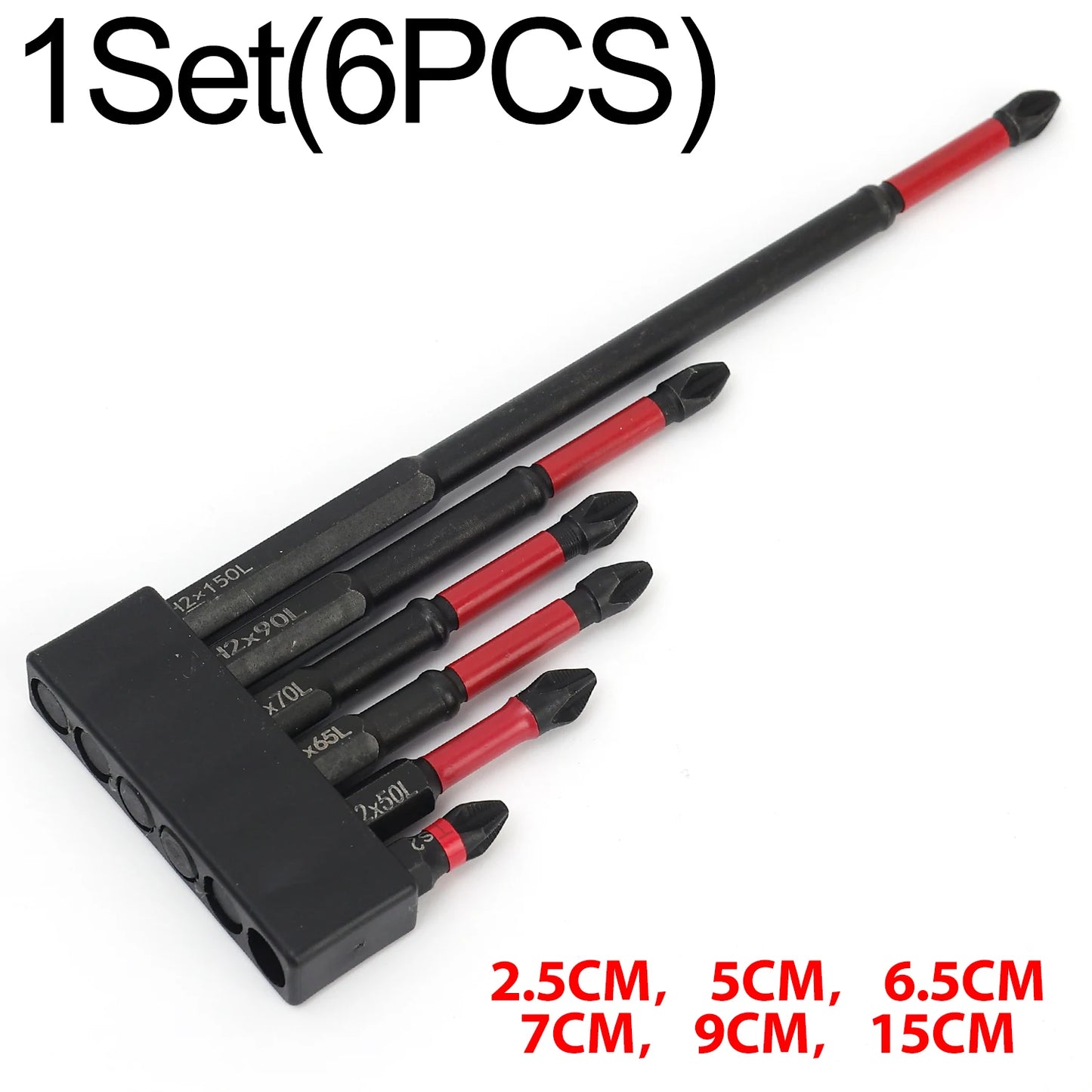 Magnetische Stoßfeste Phillips Bits Sets für Bohrmaschinen – Diverse Längen