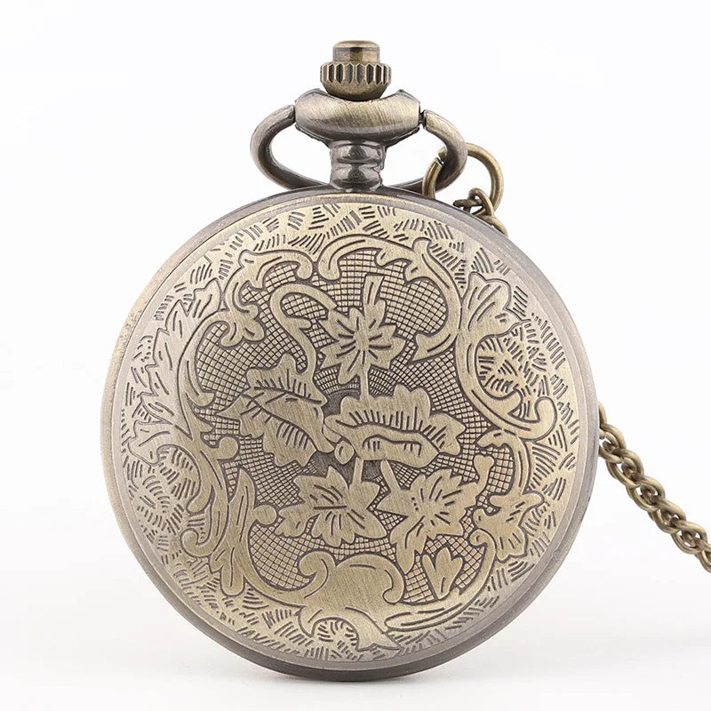 Gefrorene Schneemann Olaf Metall Quarz Taschenuhr Vintage Bronze