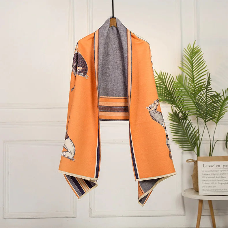 Luxuriöser Kaschmir-Gefühl Schal für Frauen im Herbst/Winter-Yabubest - Home & More