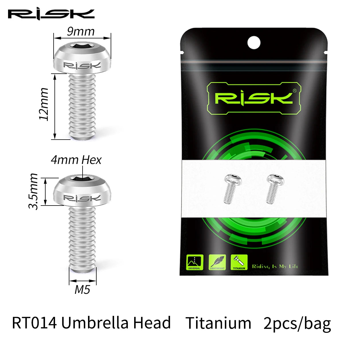 Titan Fahrradschrauben M5x12mm für Flaschenhalter Luftpumpe MTB Rennrad