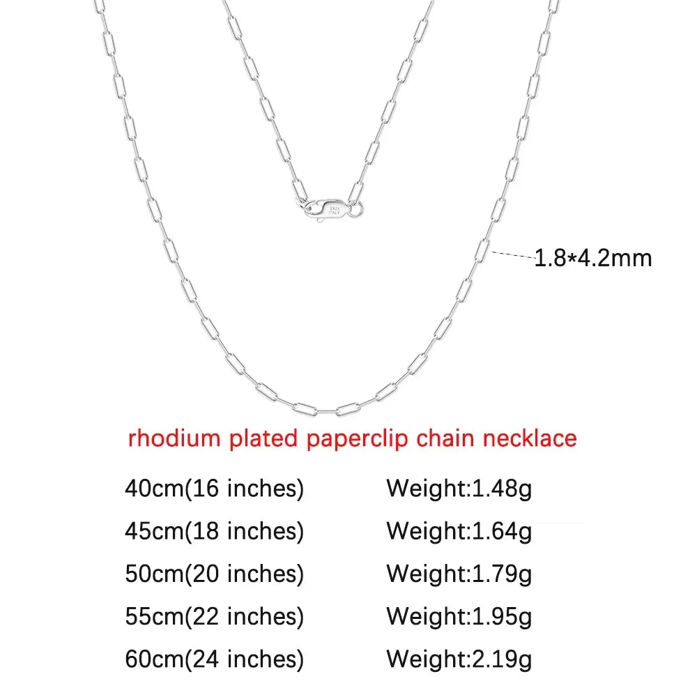 Orsa Jewels 14K vergoldete 925er Sterlingsilber Halskette Büroklammer