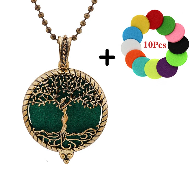 Aromatherapie Halskette Lotus Diffusor Anhänger aus Zinklegierung