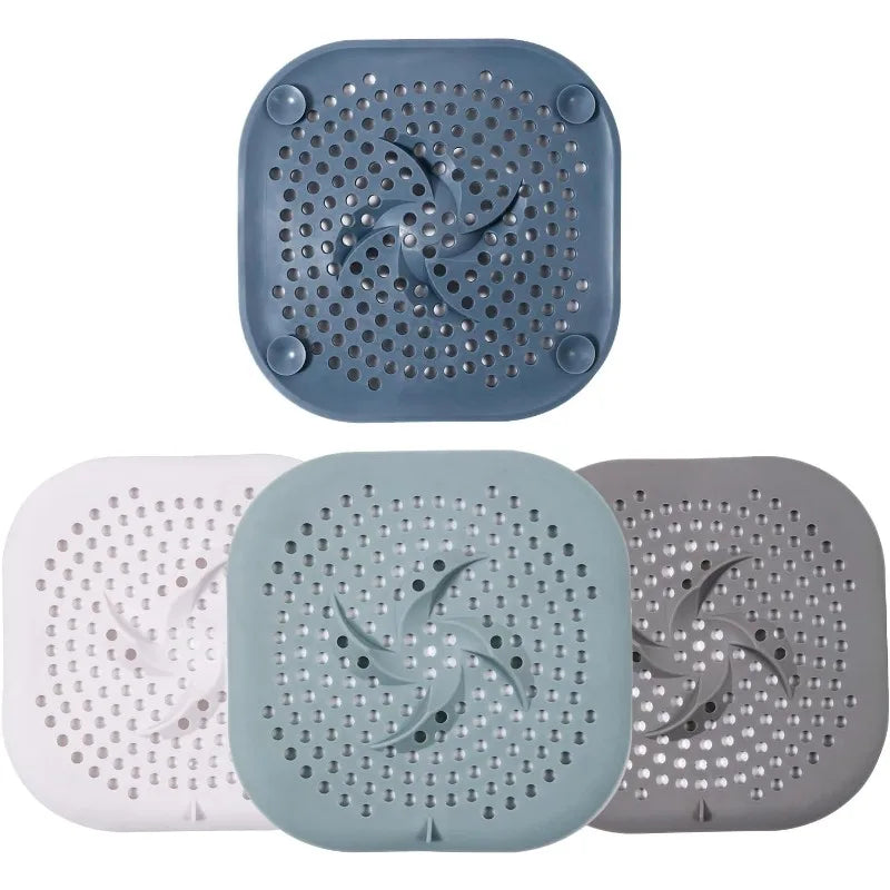Silikon Abfluss-Sieb für Dusche - Badewanne – Haarfänger mit Saugnapf 5,9 Zoll