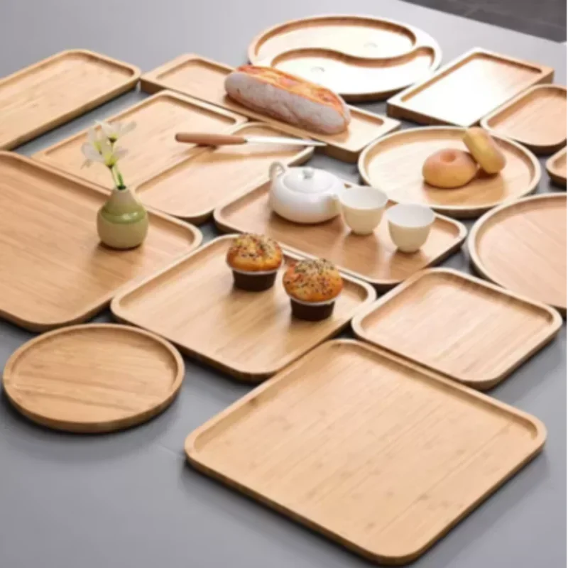 Natürliches Bambus-Tablett – Robust, stylish im minimalistischen Japan-Design, 1 Stück