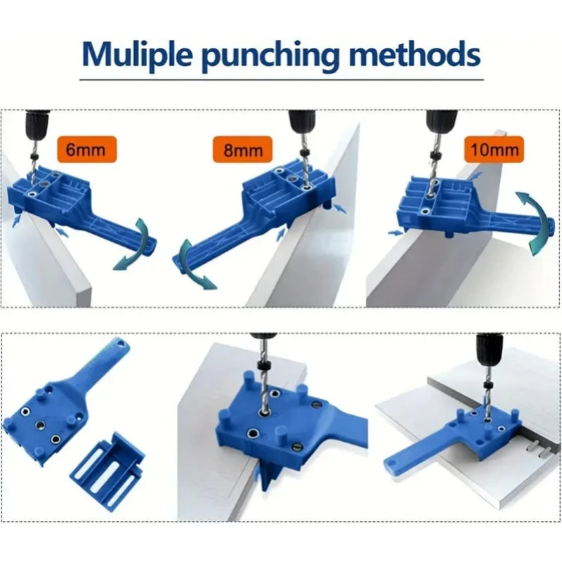 Holzbearbeitungsbohrer Set mit präziser Bohrführung und Klemme