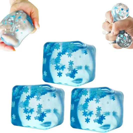 Stressabbau Spielzeug Schneeflocken Eiswürfel Soft Slow Rebound Ball