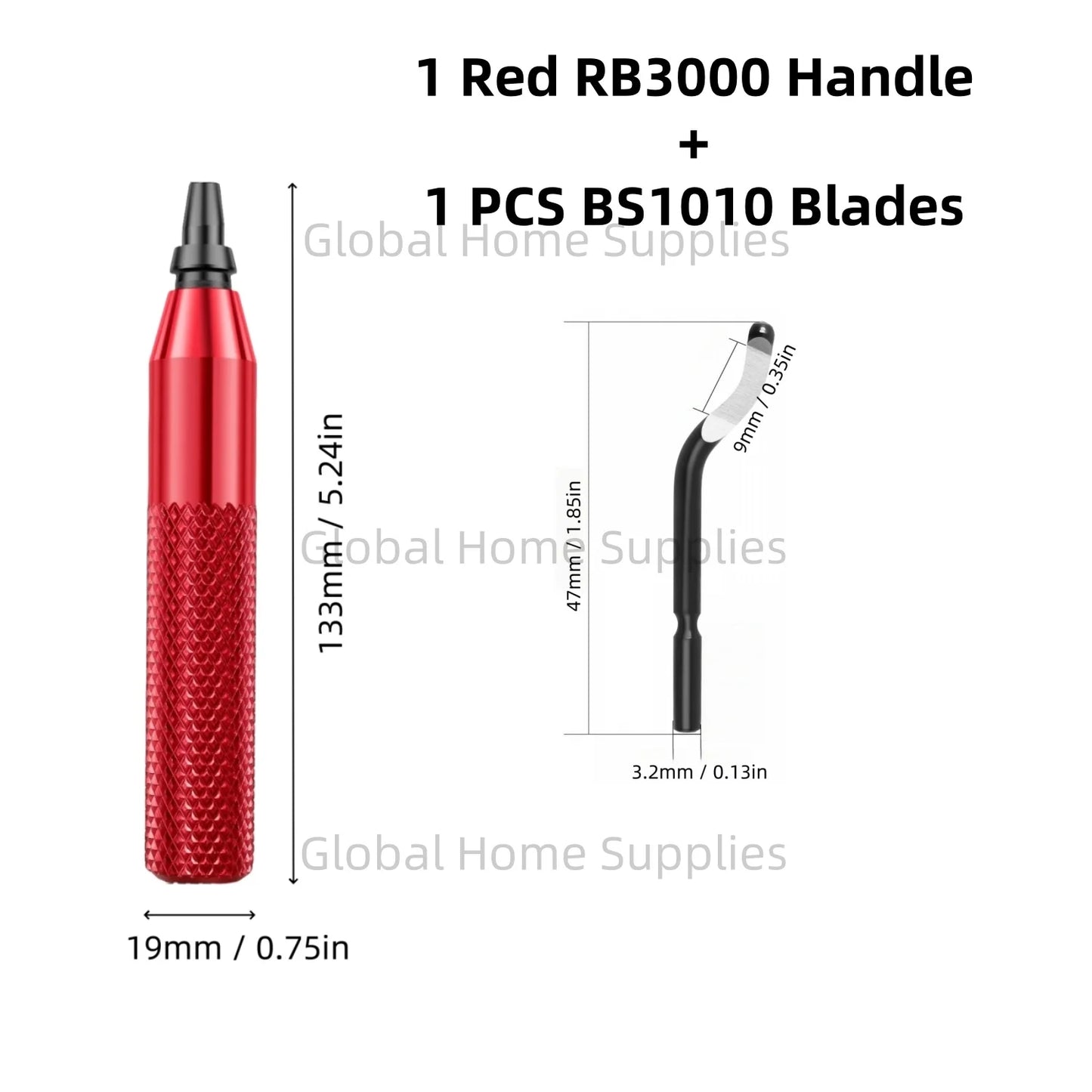 Entgratungswerkzeug RB3000 mit 1 oder 11 Schnellarbeitsstahl-Schwenkklingen